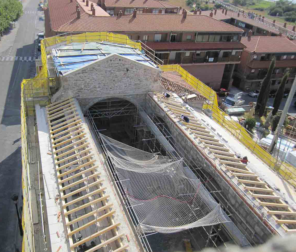 Trabajos de restauración o impermeabilización sobre una cubierta.