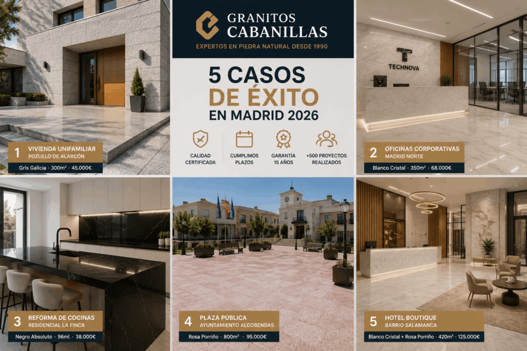 5 Casos de Éxito con Piedra Natural en Madrid 2026