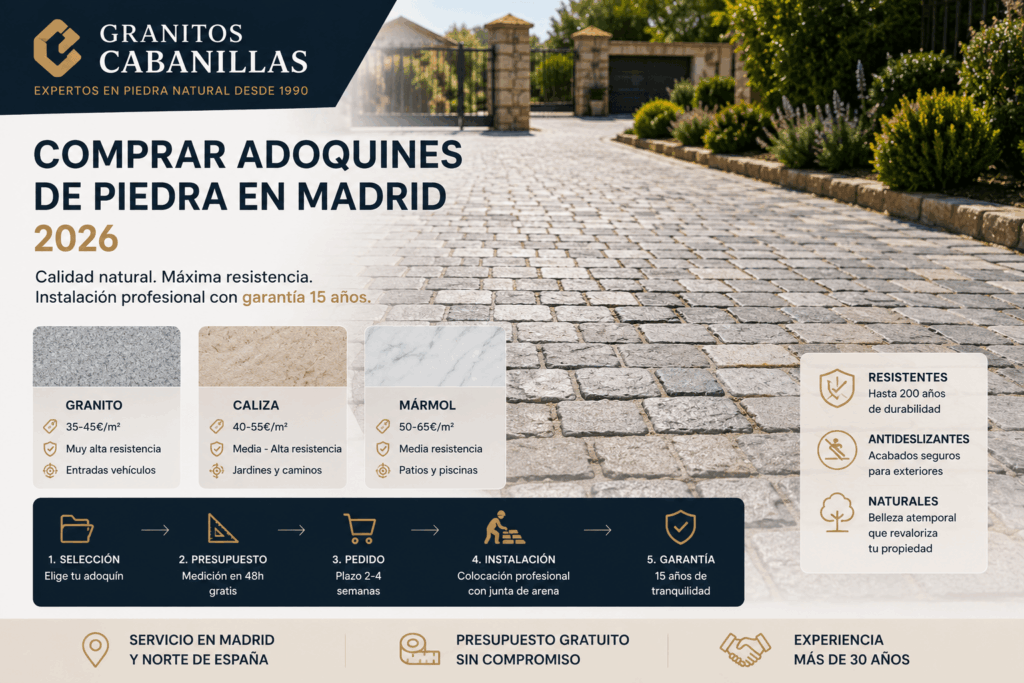 Comprar Adoquines de Piedra en Madrid 2026