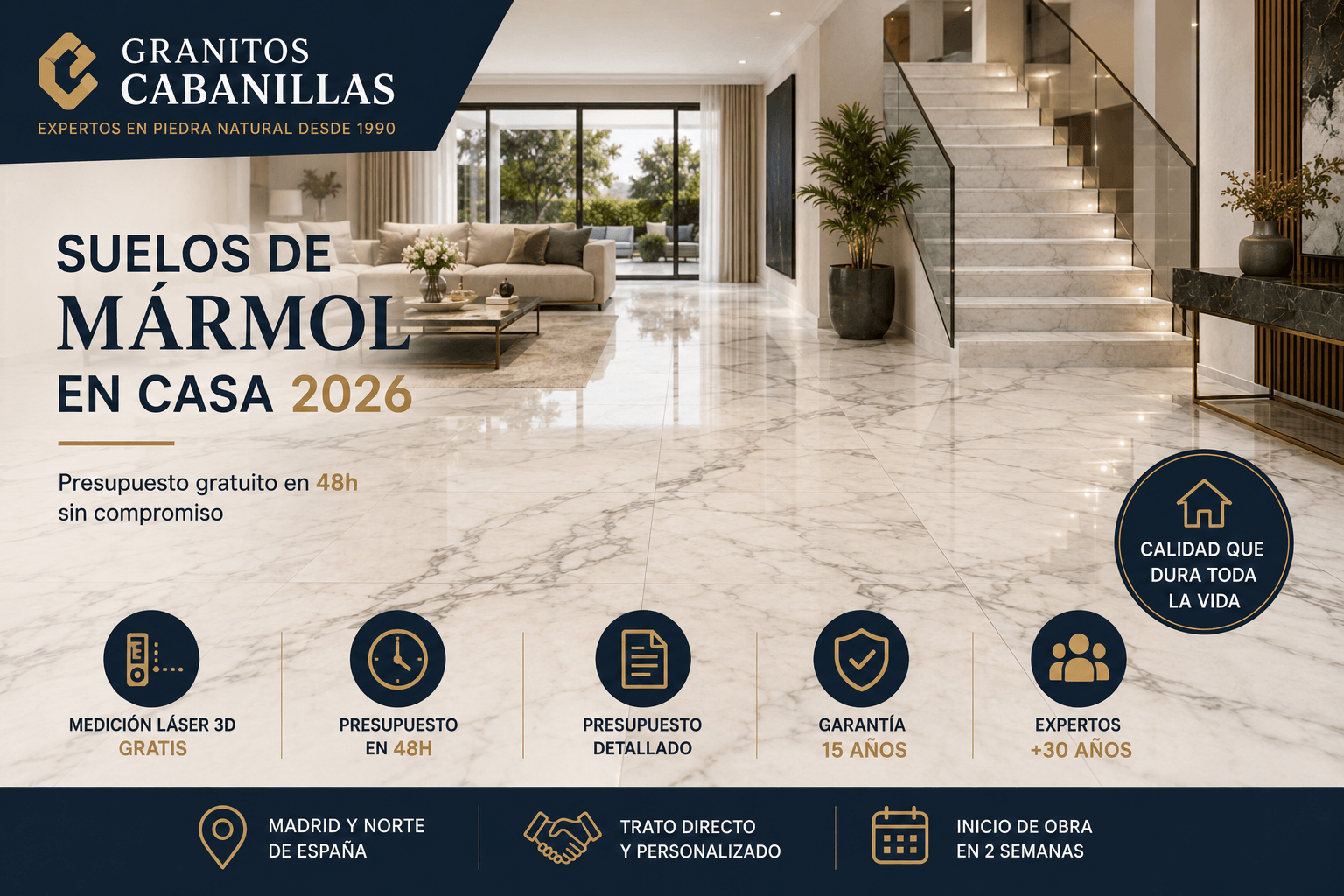 presupuesto para suelos de mármol en casa