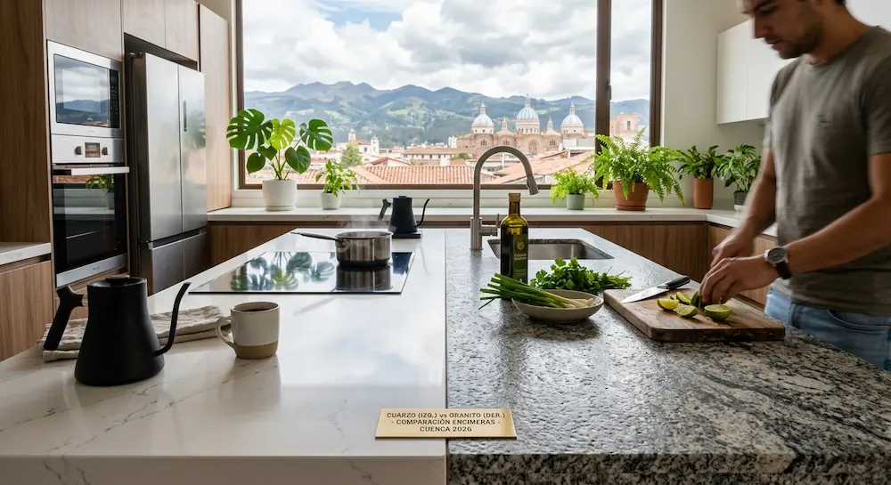 Cuarzo vs Granito: Cuál Elegir para Encimera de Cocina en 2026