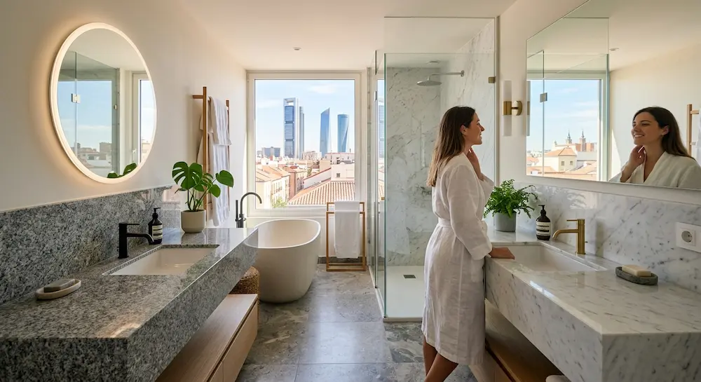 Granito vs Mármol para Baños en Madrid: Cuál Elegir en 2026